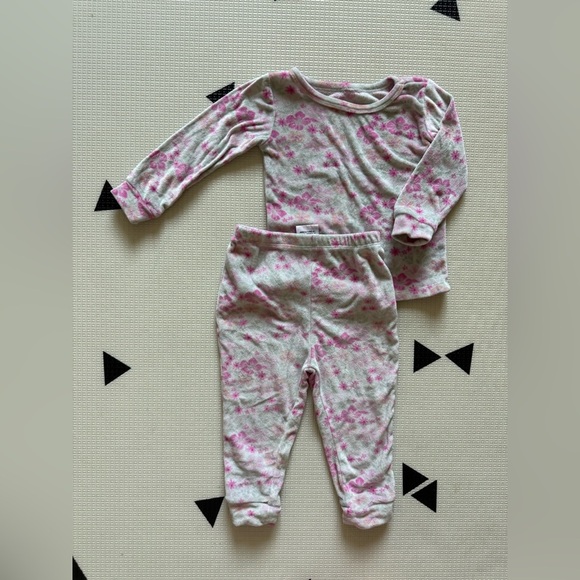 Mon Petit|Baby girl,toddler super soft Pink Floral Pajama Set•••24M,cozy vibes - Picture 2 of 5